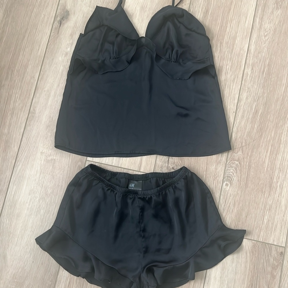 Black Satin PJ